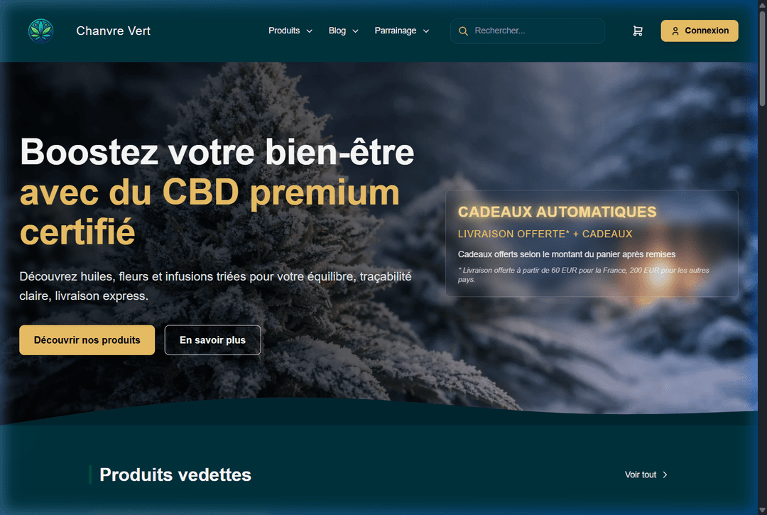 Site web réalisé : Chanvre Vert
